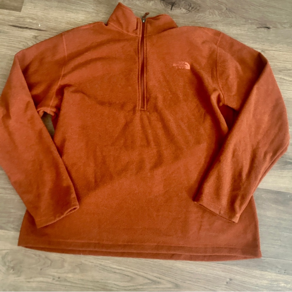 The North Face Men's Burnt Orange Zip-Up Sweater
